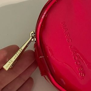 Marc Jacobs red circle mini makeup bag